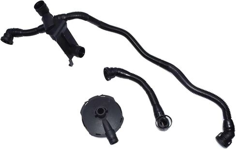for Audi A4 A6 3.0L V6 Crankcase Ventilation Valve and Breather Vacuum Hose Kit 3 pcs - in Saudi Arabia