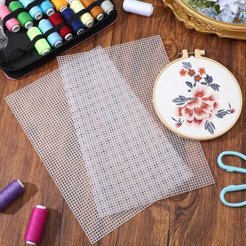 30pcs Plastic Canvas Mesh Sheets, 2.5mm Grid Plastic Canvas Sheets, 7 Count Needlepoint Eye Mesh for Embroidery Crafting, Acrylic Yarn Crafting, Knit and Crochet DIY Projects 30 x 20cm/11.81" x 7.87" in Saudi Arabia