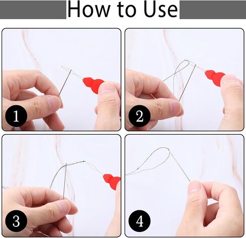 طقم إبر خياطة يدوية من الفولاذ المقاوم للصدأ 42 قطعة، 7 مقاسات إبر تطريز مع كشتبان ذهبي وخيوط إبرة، مجموعة إبر فضية للملابس والتطريز والحرف اليدوية in Kuwait