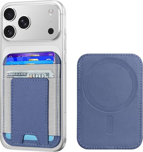 For Magsafe Wallet, 7 Cards Holder, Stronger Magnetic Wallet | Magnetic Phone Wallet for iPhone 17/16/15/14/13/12 Series, 2 Card Slots, RFID Blocking, Vegan Leather, Slim, Black in Kuwait