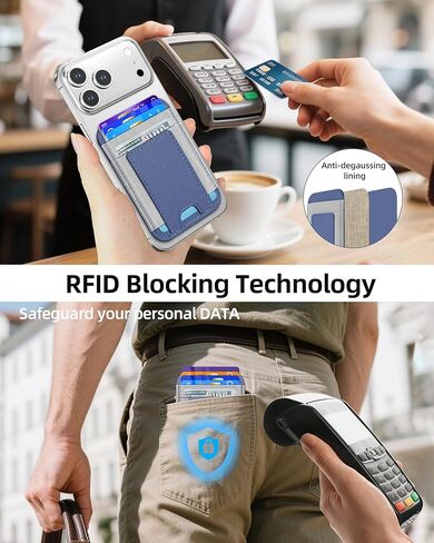 For Magsafe Wallet, 7 Cards Holder, Stronger Magnetic Wallet | Magnetic Phone Wallet for iPhone 17/16/15/14/13/12 Series, 2 Card Slots, RFID Blocking, Vegan Leather, Slim, Black in Kuwait