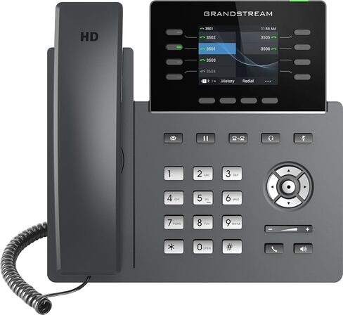 Ooma Provisioned Grandstream GRP2624 Wi-Fi IP Desk Phone. Works only with Ooma Office VoIP Phone Service, Desktop and Mobile app, Video conferencing. Subscription Required. (Renewed) in Saudi Arabia