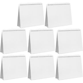 8pcs DIY Paper Flip Calendar Base Triangular Desk Calendar Stand Foldable Rack for Home Office Tabletop Planner Craft Projects Supplies in Saudi Arabia