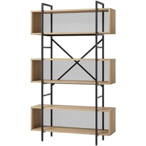 Bookshelf Nordic Home Retro Bookshelf Living Room Iron Hand-Made Display Rack Kitchen Rack Bookshelves and Bookcases(A:100CM*30CM*170CM) in Saudi Arabia