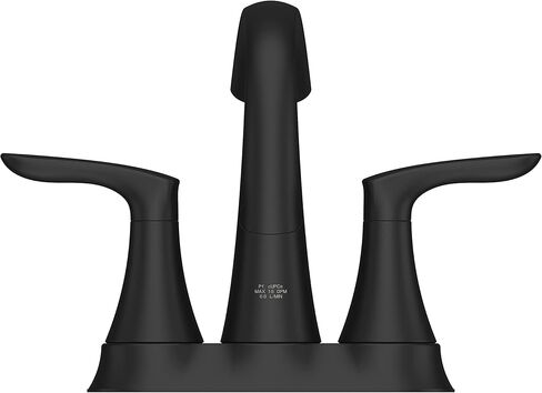 Pfister Weller Bathroom Sink Faucet, 4-Inch Centerset, 2-Handle, 3-Hole, Matte Black Finish, LG48WRPB in Kuwait