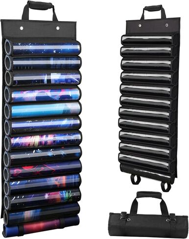MTG Playmat Holder & Organizer Solution - Stores 6 TCG Mats + 1 Tube - Ideal for Magic Playmats - Premium Playmat TCG Storage Bag (Black) in Saudi Arabia