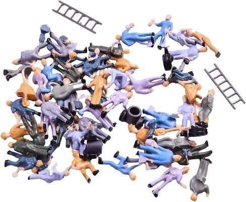 50-Piece 1:87 Scale Painted Model Train Figures – Realistic HO Scale People for Train Layouts & Dioramas 25 Unique Poses in Saudi Arabia