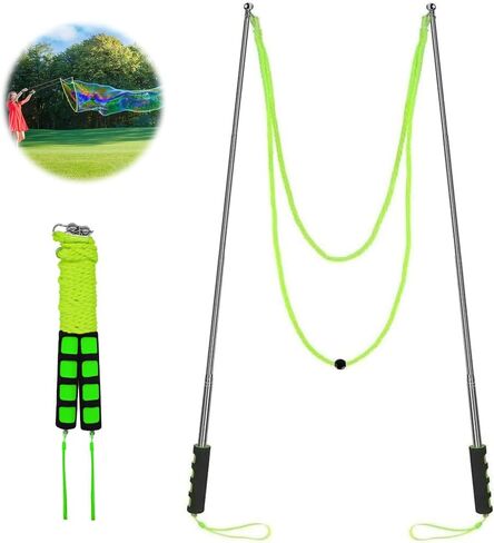 عبوتان من عصا الفقاعات العملاقة - أعواد منفاخ الفقاعات التليسكوبية المصنوعة من الفولاذ المقاوم للصدأ للأطفال والكبار - لعبة صانع الفقاعات الخارجية للحديقة والمنتزه والشاطئ وحفلات أعياد الميلاد والمرح الصيفي in Kuwait