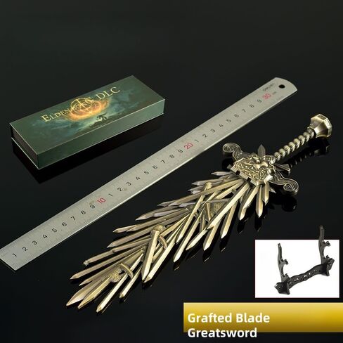 Superbuybox Game Elden Ring DLC Nightreign 12''30cm Grafted Blade Greatsword Giftbox Martial Arts Game Collection Gift Desk Decor w/Display Stand in Saudi Arabia