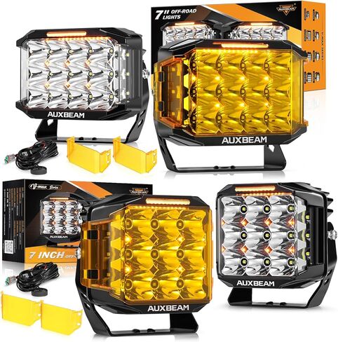 سلسلة Auxbeam V-MAX 7 * 5 بوصة كبسولات جانبية مكعبة + كبسولات جانبية 7 * 5 بوصة مكعبة in Kuwait