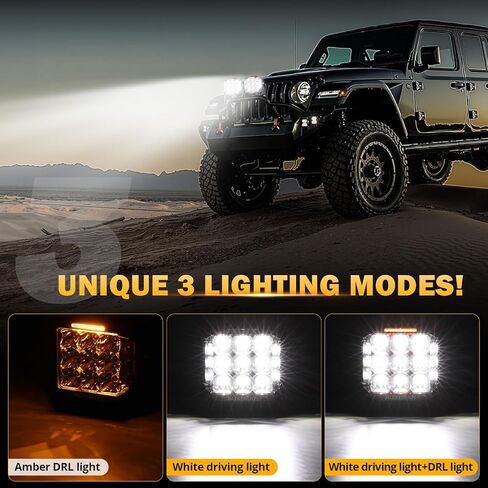 سلسلة Auxbeam V-MAX 7 * 5 بوصة كبسولات جانبية مكعبة + كبسولات جانبية 7 * 5 بوصة مكعبة in Kuwait