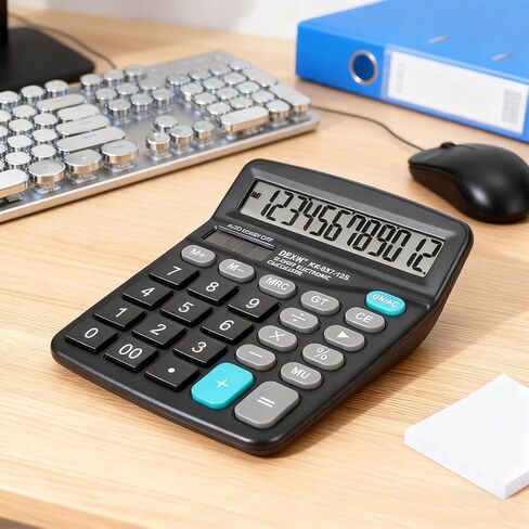 Desktop Calculator-12-Digit Office Calculators with Large LCD Display, Perfect for Office Business Home Daily Use in Saudi Arabia