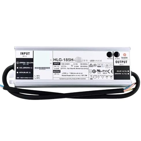 1pcs HLG-185H Switching Power Supply 24A 30A 36A 42A 48A 24V 185W Constant Voltage Constant Current LED Driver(HLG-185H-30A) in Saudi Arabia