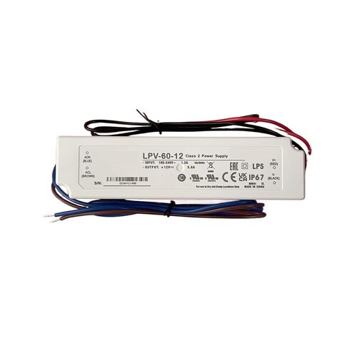 1pcs LPV-60-12 12V 5A 60W Single Output Switching Power Supply Fully encapsulated with IP67 Level Waterproof in Saudi Arabia