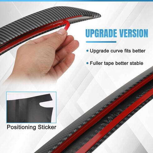 Spoiler Fit for Tesla Model Y Juniper 2025 2026, 3-Piece ABS Adhesive Rear Spoiler Wing OEM Rear Trunk Lip, Aerodynamic Stability, 2025 2026 Model Y Juniper Accessories (Carbon Pattern) in Kuwait