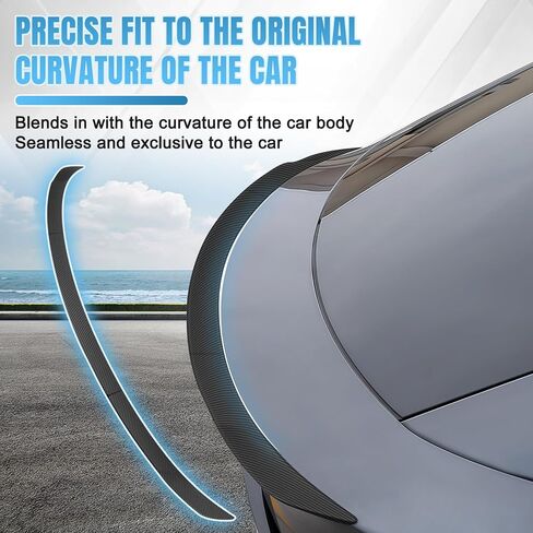 Spoiler Fit for Tesla Model Y Juniper 2025 2026, 3-Piece ABS Adhesive Rear Spoiler Wing OEM Rear Trunk Lip, Aerodynamic Stability, 2025 2026 Model Y Juniper Accessories (Carbon Pattern) in Kuwait