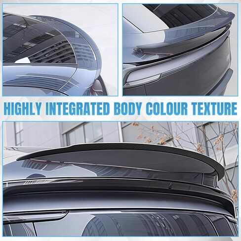 Spoiler Fit for Tesla Model Y Juniper 2025 2026, 3-Piece ABS Adhesive Rear Spoiler Wing OEM Rear Trunk Lip, Aerodynamic Stability, 2025 2026 Model Y Juniper Accessories (Carbon Pattern) in Kuwait