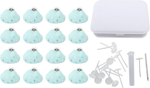 16Pcs Duvet Pin Comforter Clips, Duvet Fasteners with Detachable Cloud Shape, Prevent Quilt Shifting for Duvet Cover Insert Holder, Universal Button Pins for Quilt Cushions Curtain (Green) in Saudi Arabia