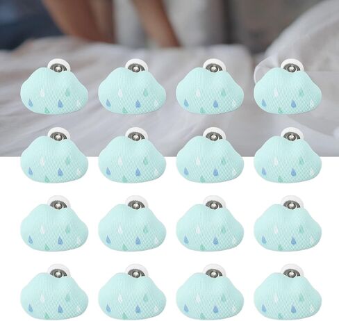 16Pcs Duvet Pin Comforter Clips, Duvet Fasteners with Detachable Cloud Shape, Prevent Quilt Shifting for Duvet Cover Insert Holder, Universal Button Pins for Quilt Cushions Curtain (Green) in Saudi Arabia