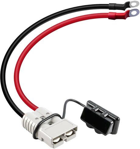 175A 4AWG Battery Connector Cable Fit for Andersons Plug Extension Cable Forklift, 30cm 4 Gauge Quick Connect Disconnect Wire Harness with Ends Lug and Waterproof Cap in Kuwait