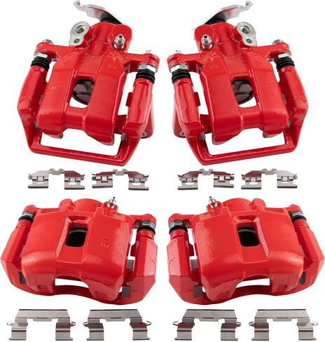 TRQ ماسك فرامل قرصي أمامي جديد مع دعامة وزوج أجهزة لسيارات BMW in Kuwait