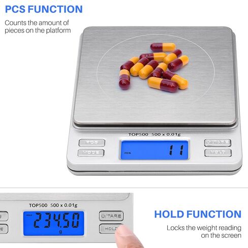 Smart Weigh Digital Pro Pocket Scale 2000g x 0.1gram,Jewelry Scale, Coffee Scale, Food Scale with Tare, Hold and Counting Function,Back-Lit LCD Display in Saudi Arabia