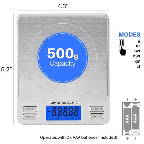 Smart Weigh Digital Pro Pocket Scale 2000g x 0.1gram,Jewelry Scale, Coffee Scale, Food Scale with Tare, Hold and Counting Function,Back-Lit LCD Display in Saudi Arabia