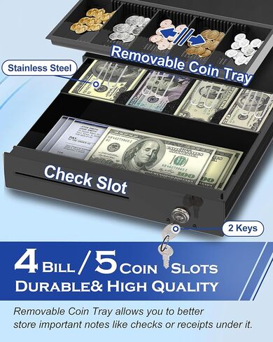 2025 HypeXtec Smart Cash Register with Cash Drawer&Scanner for Small Business,Waterproof&Oil-Proof Electronic Cash Registers Dual Display and Auto Print Receipt in Saudi Arabia