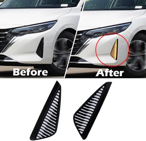Riloer Front DRL Driving Fog Light, Turn Signal Night Time, Compatible with Nissan 2023-2024 Sylphy Sentra, Daytime Running Light 3 Color LED in Saudi Arabia
