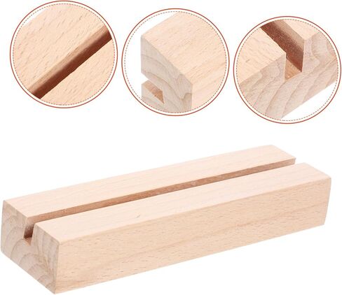 STOBOK Farmhouse Wooden Desk Calendar Stand Rustic Photo and Table Card Holder for Weddings Business Displays Versatile Base Secure Slot for Calendars and Cards in Saudi Arabia