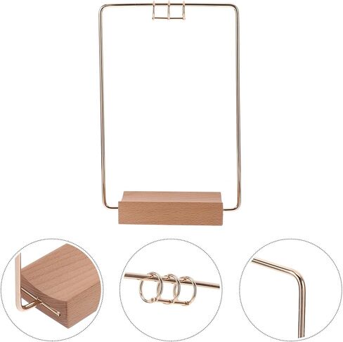 Flip Calendar Stand Rack for Desk Compact Upright Iron Bracket with Base for Home Office Functional and Space-Saving Desktop Calendar Holder and Accessories in Saudi Arabia