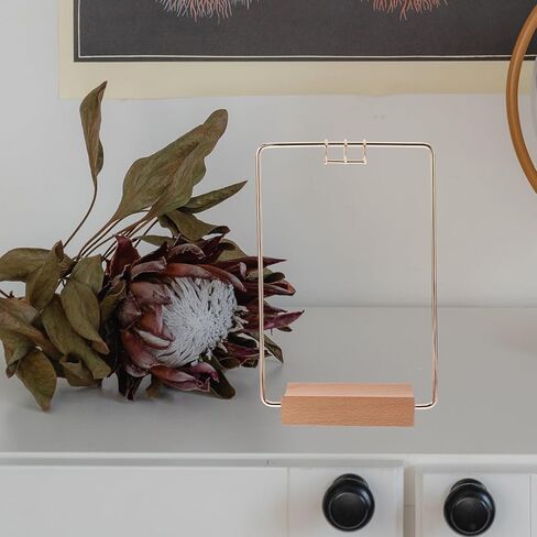 Flip Calendar Stand Rack for Desk Compact Upright Iron Bracket with Base for Home Office Functional and Space-Saving Desktop Calendar Holder and Accessories in Saudi Arabia
