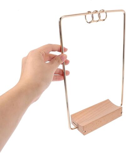 Flip Calendar Stand Rack for Desk Compact Upright Iron Bracket with Base for Home Office Functional and Space-Saving Desktop Calendar Holder and Accessories in Saudi Arabia