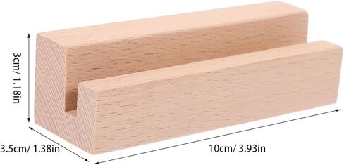 Multifunctional Wood Display Stand with Slot for Calendars Photos Cards Natural Wooden Base for Desktop Decor Tabletop Photo Holder Versatile Office and Party Accessory in Saudi Arabia