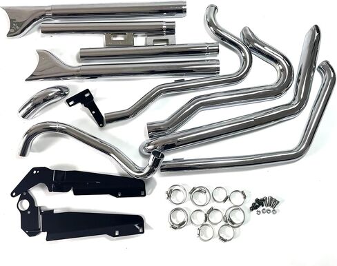 For Harley Softtail SLIM Heritage Classic Deluxe Street Bob 2018-2023 Motorcycle Exhaust Pipe(39 inch Chrome) in Saudi Arabia