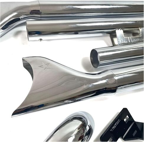 For Harley Softtail SLIM Heritage Classic Deluxe Street Bob 2018-2023 Motorcycle Exhaust Pipe(39 inch Chrome) in Saudi Arabia