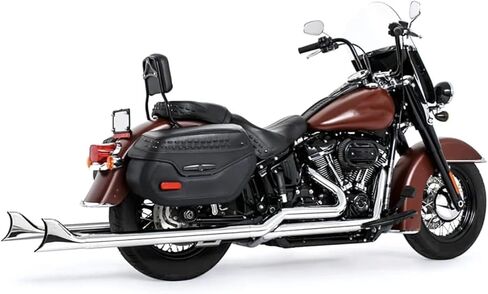For Harley Softtail SLIM Heritage Classic Deluxe Street Bob 2018-2023 Motorcycle Exhaust Pipe(39 inch Chrome) in Saudi Arabia