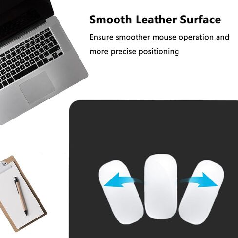 PU Leather Desk Pad Protector Gaming Mouse Pad Non Slip Desk Mat for Keyboard and Mouse Waterproof Desk Writing Pad for Office and Home Desk Accessories(Black, 23.6 * 11.8) in Saudi Arabia