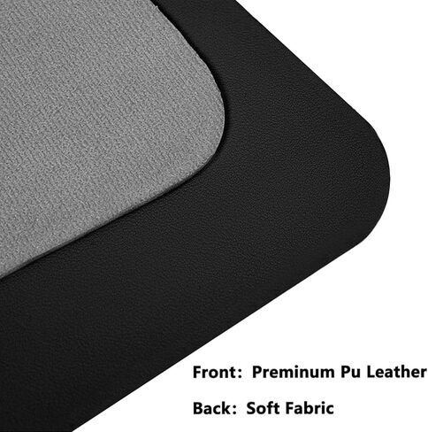 PU Leather Desk Pad Protector Gaming Mouse Pad Non Slip Desk Mat for Keyboard and Mouse Waterproof Desk Writing Pad for Office and Home Desk Accessories(Black, 23.6 * 11.8) in Saudi Arabia