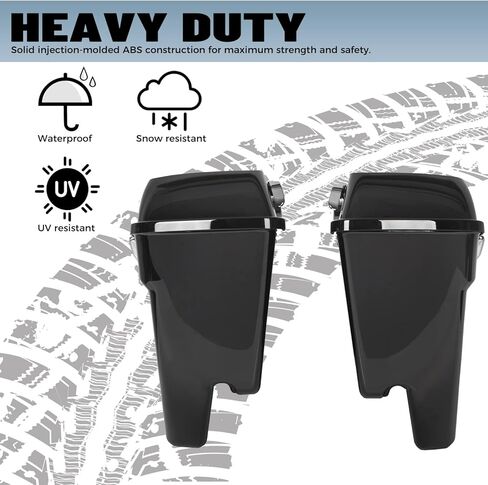KUAFU 5'' Stretched Extended Saddlebags Compatible with 1993-2013 Harley Davidson Touring Road King Road Glide Street Glide Electra Glide Ultra Classic Hard Saddle Bags W/Lid & Latch Key in Saudi Arabia