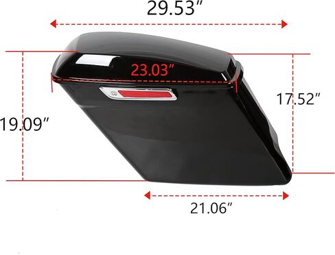KUAFU 5'' Stretched Extended Saddlebags Compatible with 1993-2013 Harley Davidson Touring Road King Road Glide Street Glide Electra Glide Ultra Classic Hard Saddle Bags W/Lid & Latch Key in Saudi Arabia