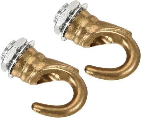 YOKIVE 2 Pcs Alloy M10 Ceiling Hook, Electroplate Pendant Fixtures Hanger | Hanging Chandelier Light, Great for Home (White, 0.91x1.22-Inch) in Kuwait