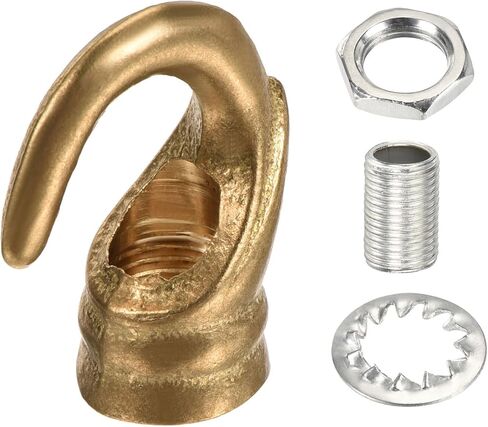 YOKIVE 2 Pcs Alloy M10 Ceiling Hook, Electroplate Pendant Fixtures Hanger | Hanging Chandelier Light, Great for Home (White, 0.91x1.22-Inch) in Kuwait