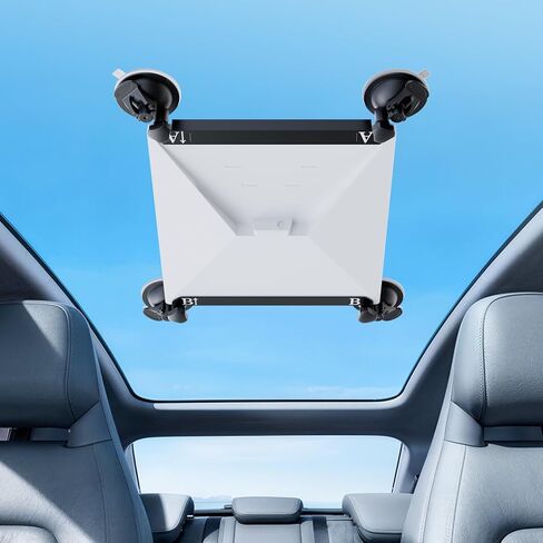 Starlink Mini Car Suction Cup Mount,Starlink Mini Accessories for Car Windows & Sunroofs, Secure Mounting Kit with 2 Spare Cups & Anti-Slip Pad,All-Weather Stability for RVs, Trucks & Boats(White) in Kuwait