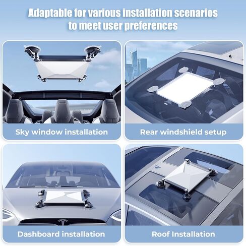 Starlink Mini Car Suction Cup Mount,Starlink Mini Accessories for Car Windows & Sunroofs, Secure Mounting Kit with 2 Spare Cups & Anti-Slip Pad,All-Weather Stability for RVs, Trucks & Boats(White) in Kuwait