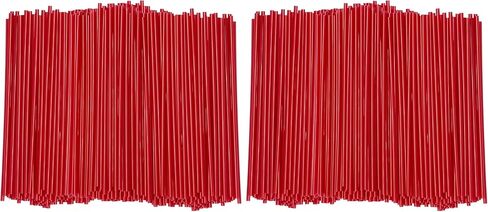 Comfy Package [5 Inch - 1000 Count] Coffee & Cocktail Stirrers/Straws Disposable Plastic Sip Stir Sticks – Red in Kuwait