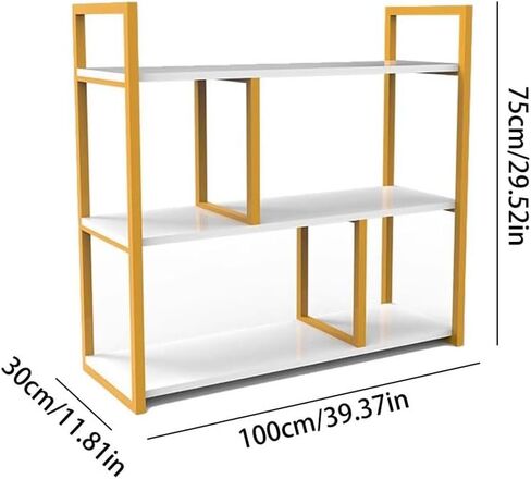 Bookshelf Multi-Layer Storage Bookshelf Simple Wall-Mounted Shelf Solid Wood Floor Storage Rack Bookshelves and Bookcases in Saudi Arabia