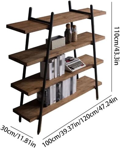 Bookshelf Simple Iron Bookshelf Kitchen Floor Rack Living Room Wall Multi-Layer Display Rack Bookshelves and Bookcases(B:120CM*30CM*110CM) in Saudi Arabia