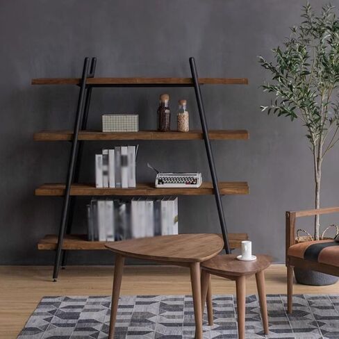 Bookshelf Simple Iron Bookshelf Kitchen Floor Rack Living Room Wall Multi-Layer Display Rack Bookshelves and Bookcases(B:120CM*30CM*110CM) in Saudi Arabia