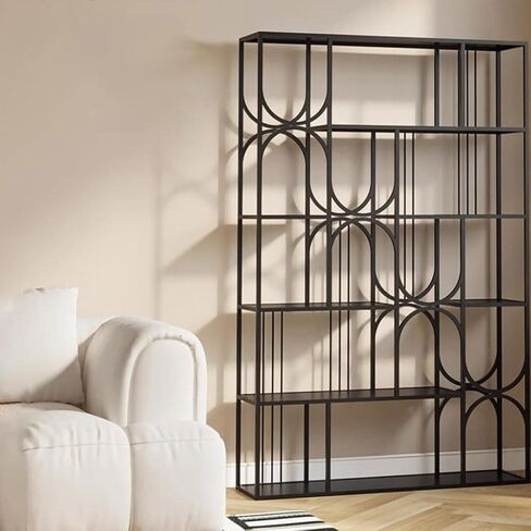 Bookshelf Living Room Wall-Mounted Storage Rack, Office Iron Bookshelf, Floor-Standing Storage Rack Bookshelves and Bookcases in Saudi Arabia